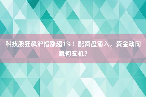 科技股狂飙沪指涨超1%！配资盘涌入，资金动向藏何玄机？