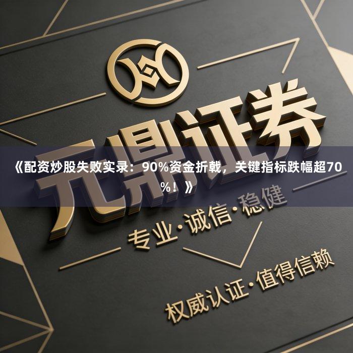 《配资炒股失败实录：90%资金折戟，关键指标跌幅超70%！》