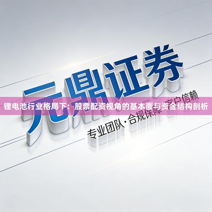 锂电池行业格局下:股票配资视角的基本面与资金结构剖析