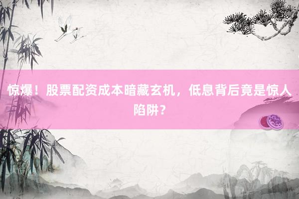 惊爆！股票配资成本暗藏玄机，低息背后竟是惊人陷阱？