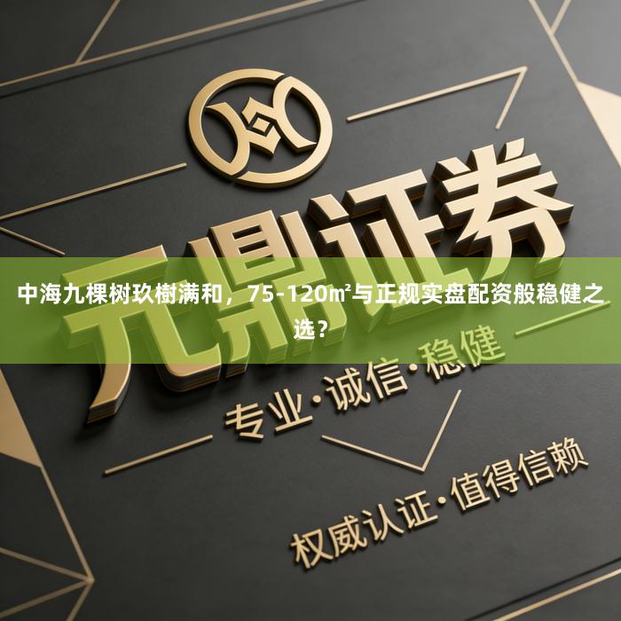 中海九棵树玖樹满和，75-120㎡与正规实盘配资般稳健之选？