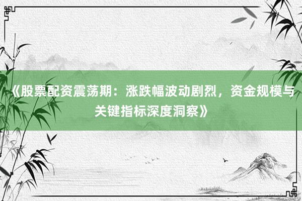 《股票配资震荡期:涨跌幅波动剧烈,资金规模与关键指标深度洞察》