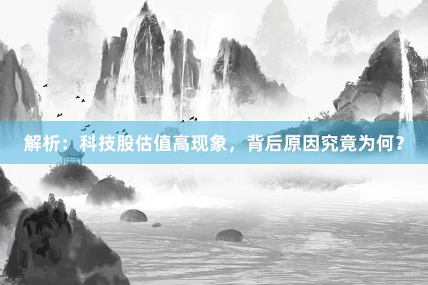 解析：科技股估值高现象，背后原因究竟为何？